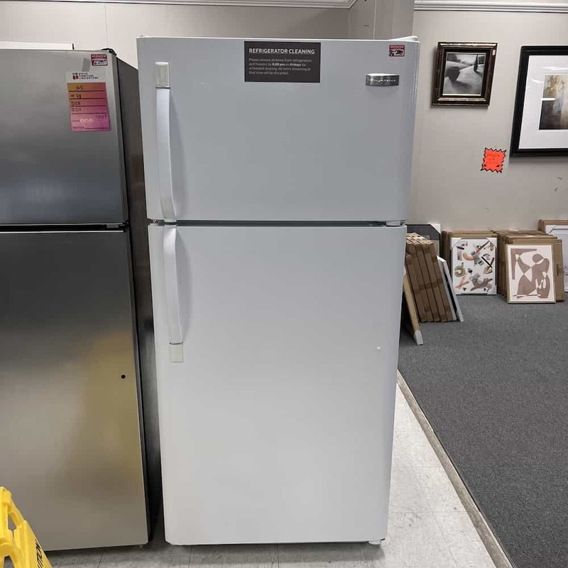 30″ W x 65″ H White Frigidaire Freezer Top Refrigerator Office Furniture Liquidations