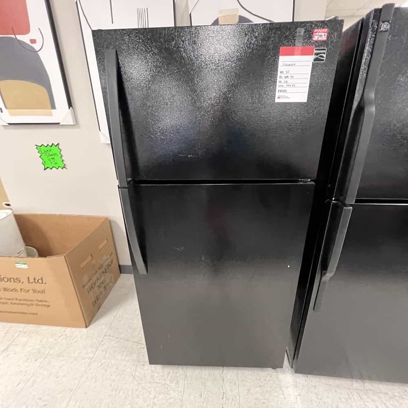30″ W x 66″ H Black Kenmore Freezer Top Refrigerator – No Ice Maker Office Furniture Liquidations