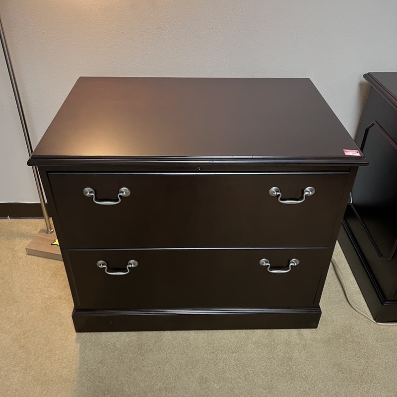 36″ W x 30″ H Jasper Espresso Traditional Executive 2 Drawer Lateral Office Furniture Liquidations