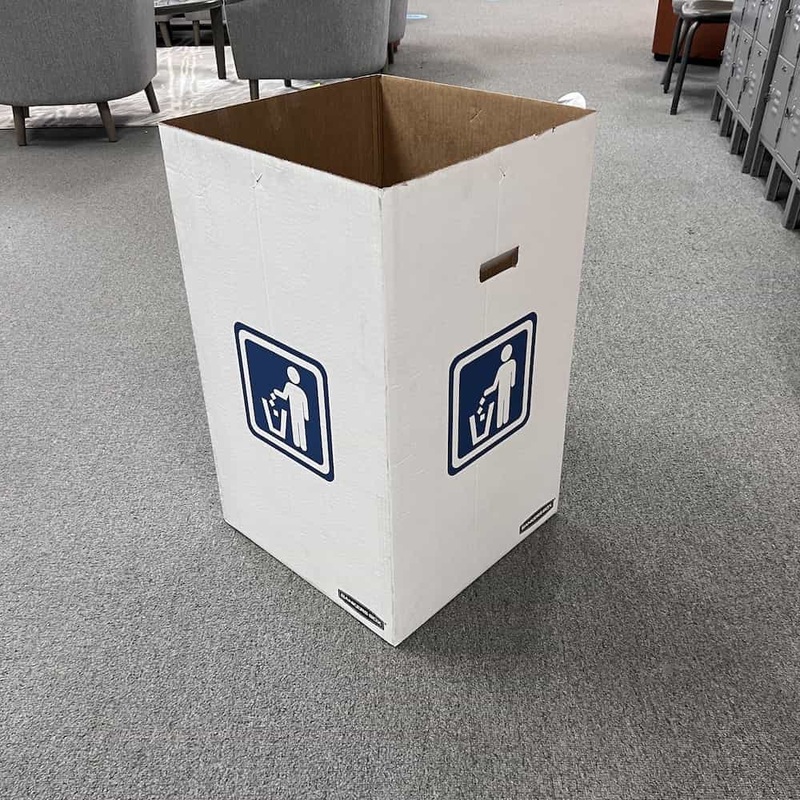 50 Gallon Bankers Box Disposable Cardboard Trash Can Office Furniture Liquidations