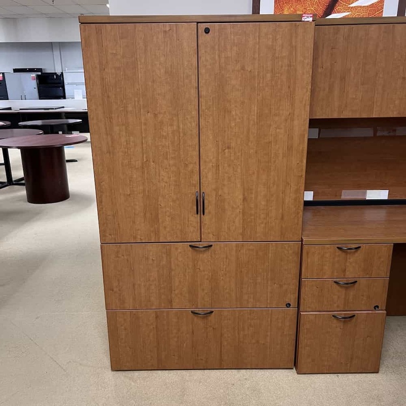64″ Inline Honey Storage Cabinet with 2 Drawer Lateral Office Furniture Liquidations