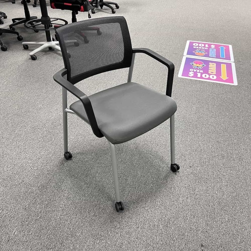 Herman Miller Verus Grey Stacking Rolling Chair with Arms Office Furniture Liquidations