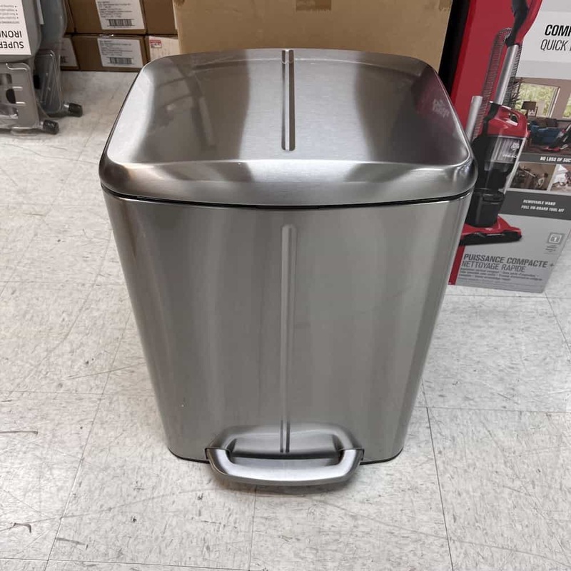 Stainless Steel Dual Kitchen Trash Can with Foot Pedal Office Furniture Liquidations