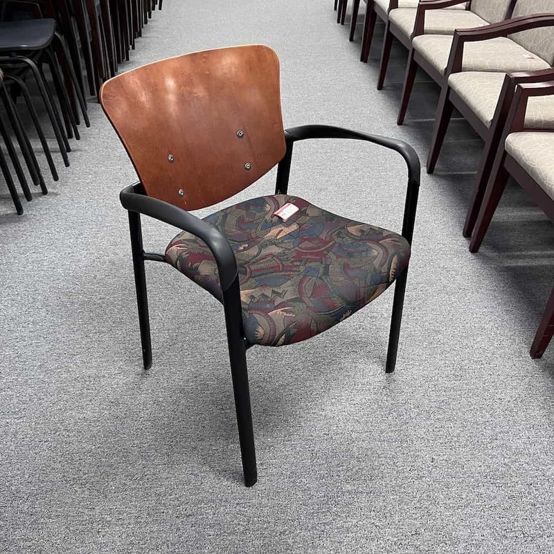 Haworth Improv Cherry and Multi Stacking Guest Chair Office Furniture Liquidations
