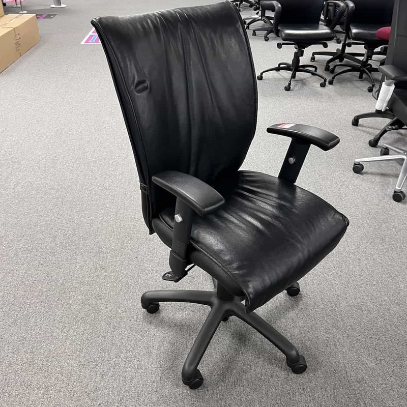HighMark Smart Black Leather High Back Executive Conference Chair Office Furniture Liquidations
