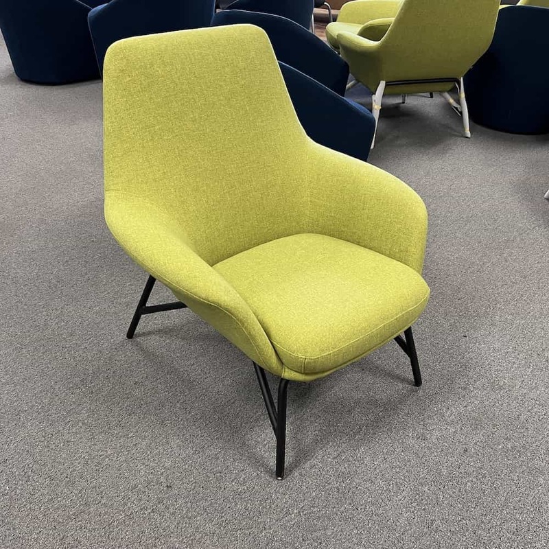 VariDesk Green and Black Contemporary Arm Chair Office Furniture Liquidations