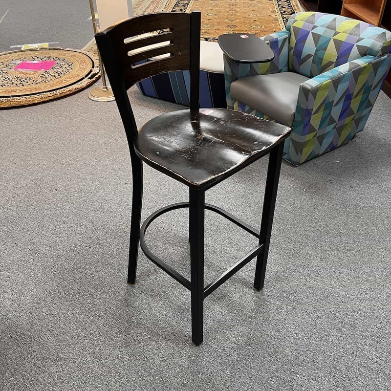 Walnut/Black Bar Height Pub Stool Chair Office Furniture Liquidations