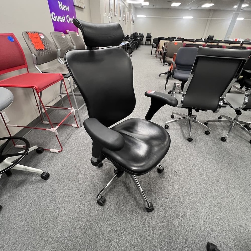 WorkPro 767E Black Ergonomic Chair with Headrest and Butterfly Back Office Furniture Liquidations