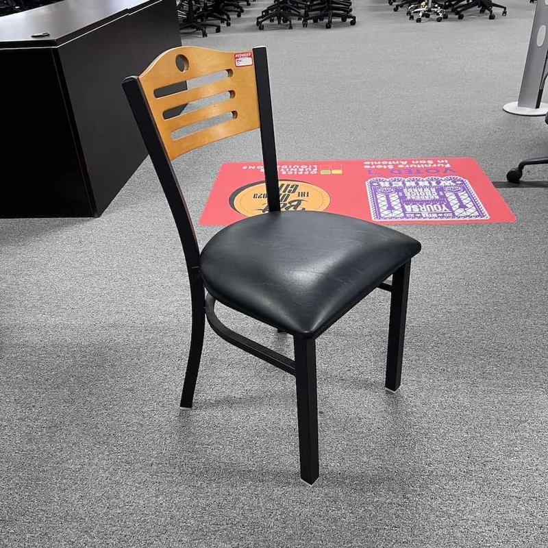 Belnick Maple and Black Slat Back Cafe Chair Office Furniture Liquidations