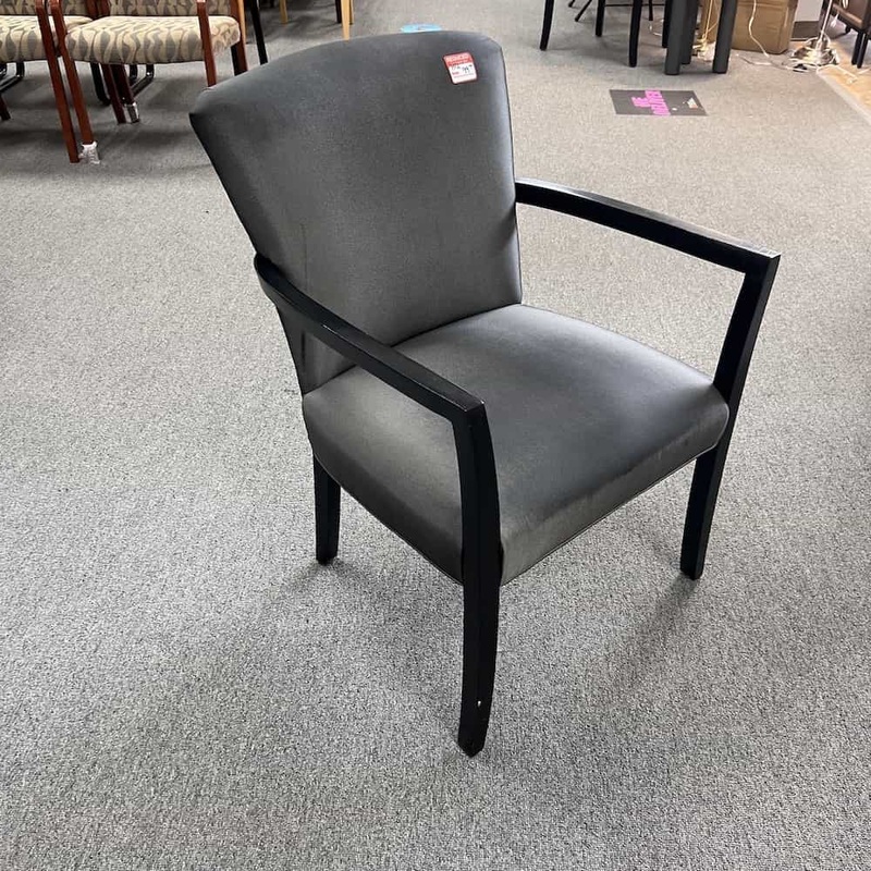 Cabotwrenn Grey and Black Modern Guest Lounge Chair Office Furniture Liquidations