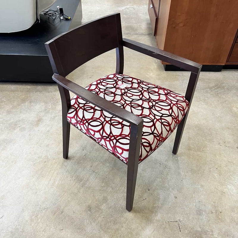 Espresso/Red Swirl Guest Chair Office Furniture Liquidations