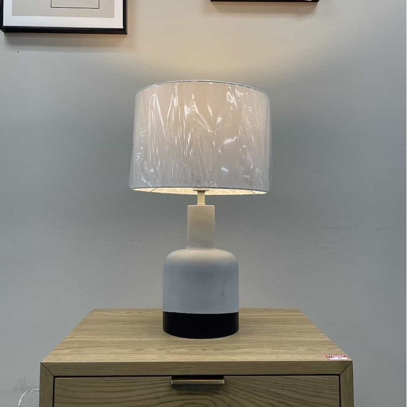Grey and Black Cement Two Tone Modern Table Lamp Office Furniture Liquidations