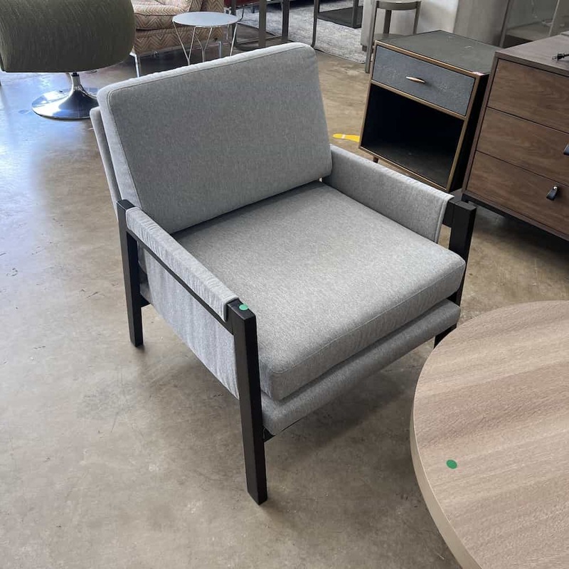 Grey and Black Zaneta “Sling” Lounge Chair Office Furniture Liquidations
