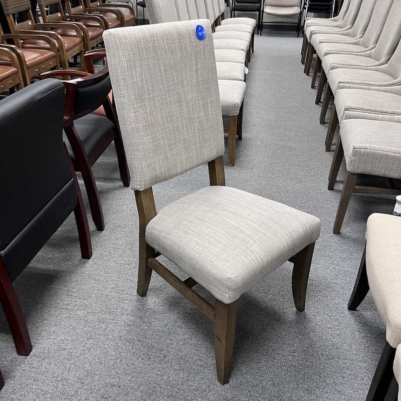 Grey and Honey Walnut “Vented Apple Pie” Parsons Kitchen & Dining Chair Office Furniture Liquidations