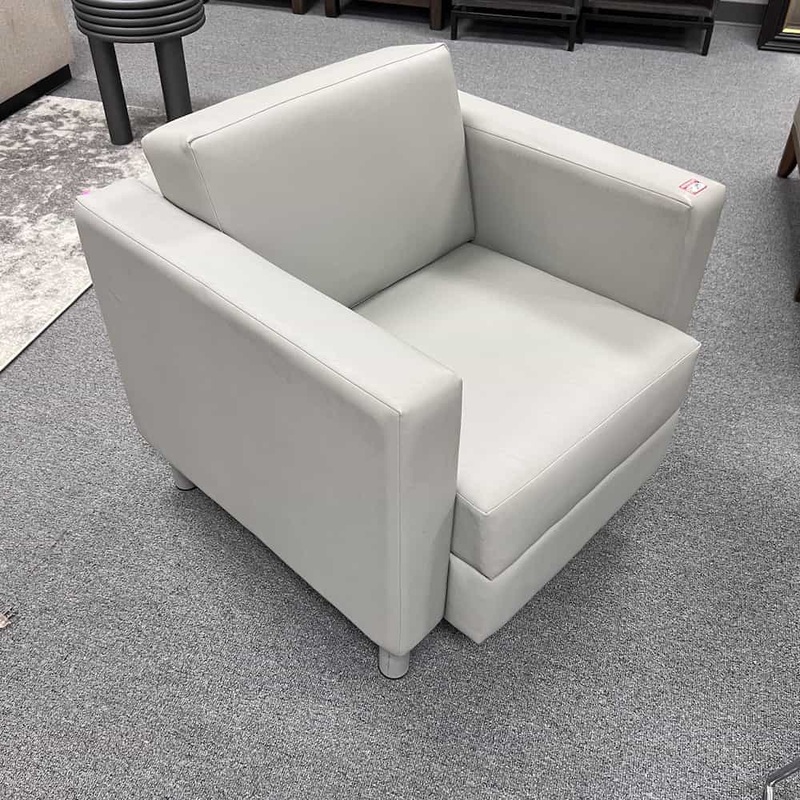 Grey Vinyl Modern Club Chairs Office Furniture Liquidations