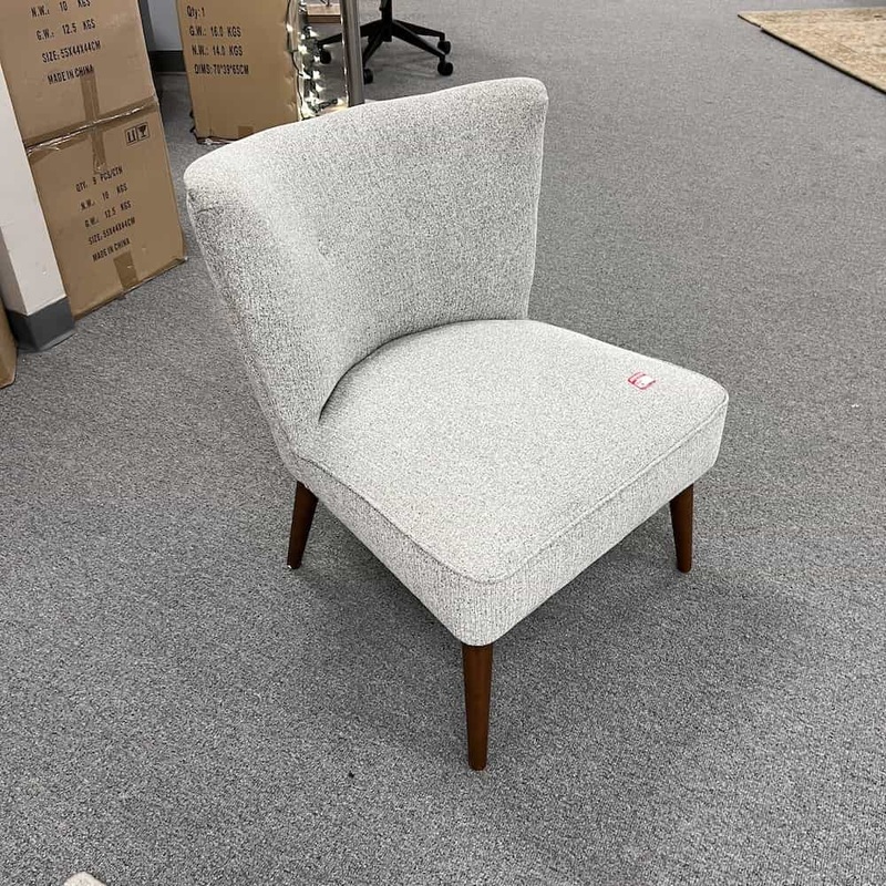 Kirkland Ella Heather Grey and Walnut Accent Chair Office Furniture Liquidations