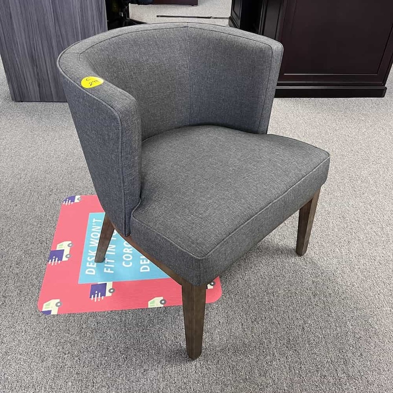 New – Grey and Walnut Cocktail Club Chair Office Furniture Liquidations