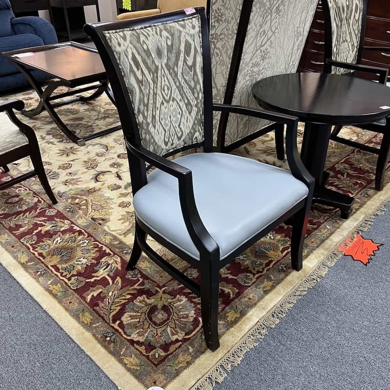 Set of 2 – Fairfield Furniture Blue and Espresso Transitional Arm Chair Office Furniture Liquidations