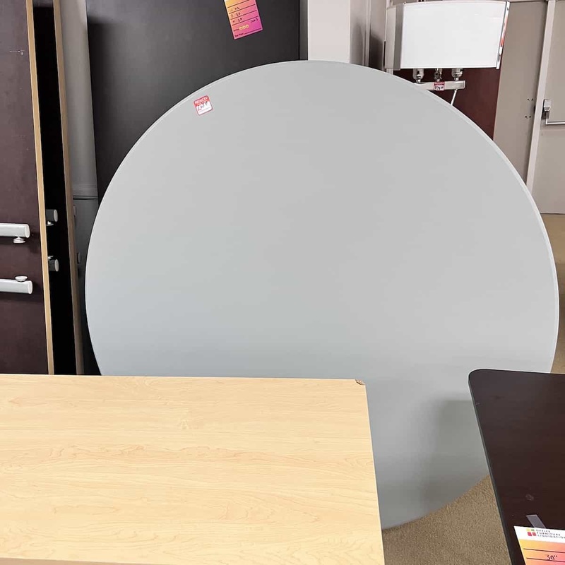 60″ Wide Grey Round Folding Banquet Table Office Furniture Liquidations