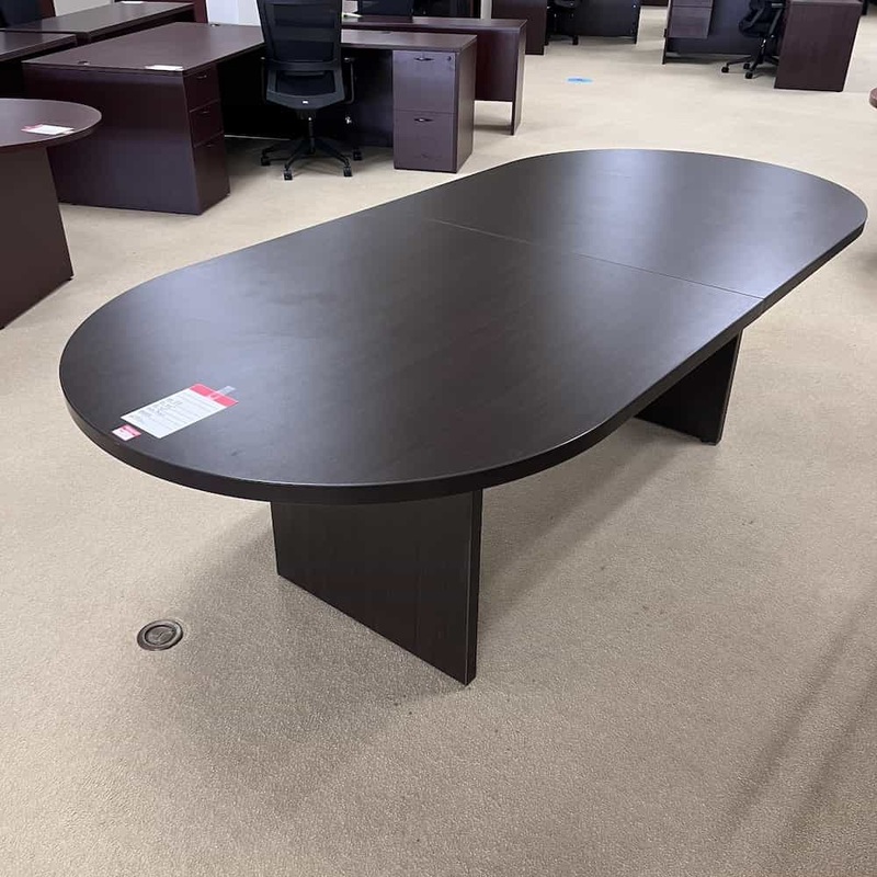 8 Ft Espresso Mocha Racetrack Conference Table Office Furniture Liquidations