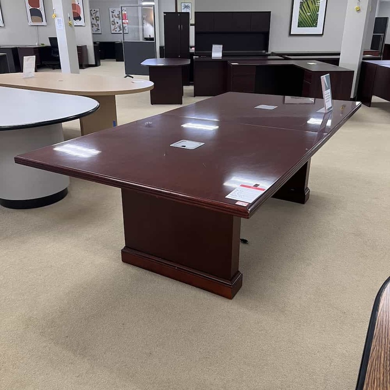 8 Ft x 4 Ft DMi Mahogany Veneer Conference Table Office Furniture Liquidations