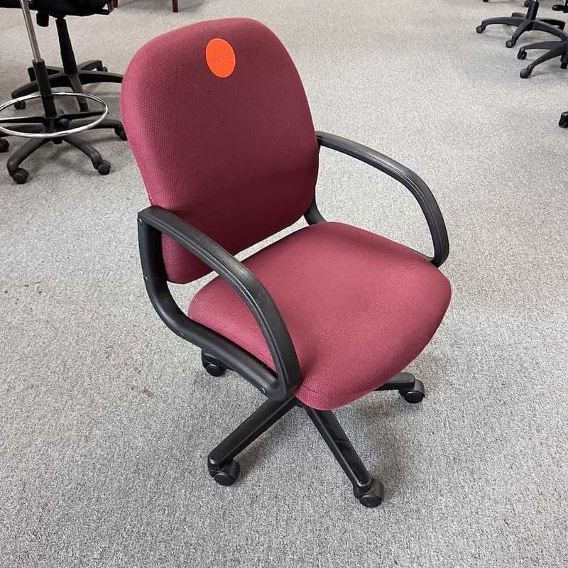 La-Z-Boy Burgundy and Black Office Chair Office Furniture Liquidations