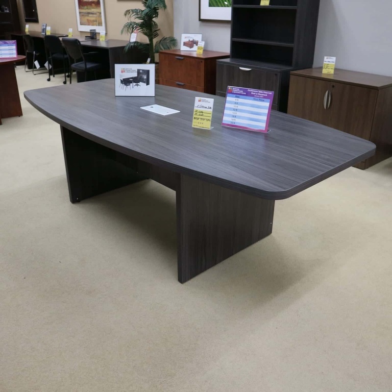 New – 10 Ft Laminate Boat Shaped Conference Table Office Furniture Liquidations
