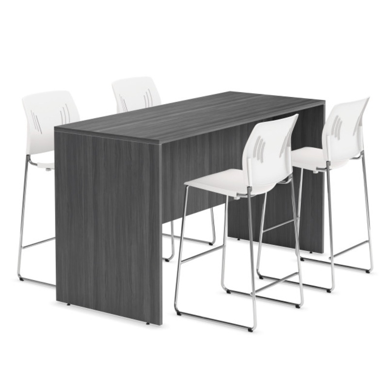 New – 72″ x 30″ Laminate Bar Height Standing Collaboration Table Office Furniture Liquidations
