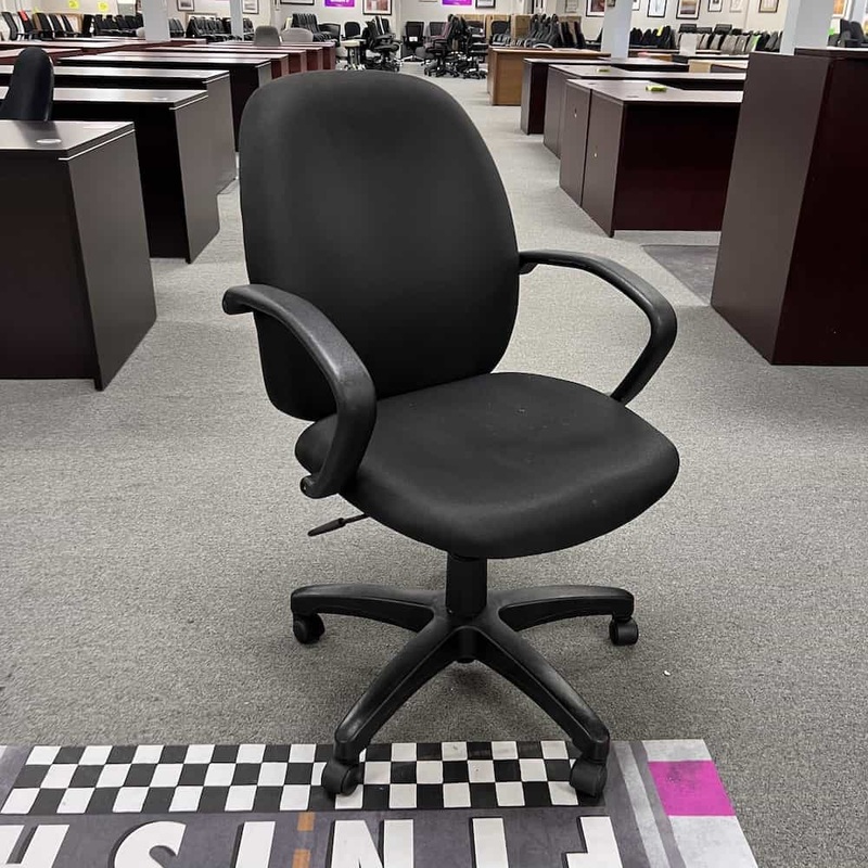 Officestar Black Round Back Conference Chair Office Furniture Liquidations