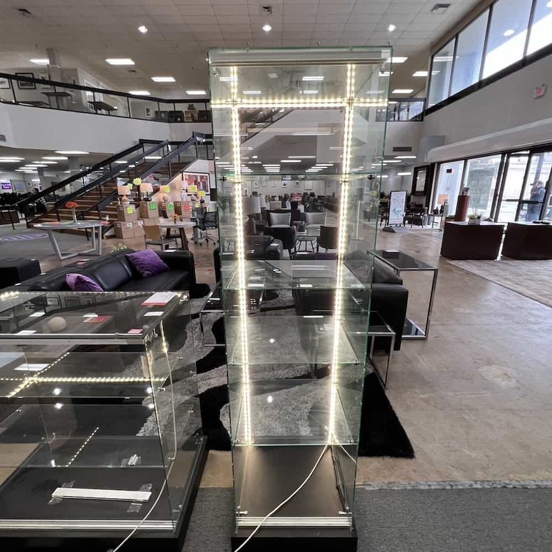 19″ W x 71″ H Vertical Glass Retail Display Cabinet Office Furniture Liquidations