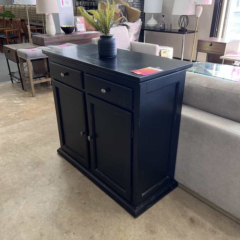 42″ Pottery Barn Banks Black Credenza Buffet Storage Cabinet Office Furniture Liquidations