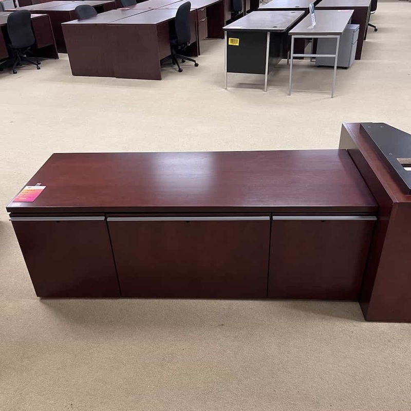 66″ National Furniture Mahogany Credenza Storage Cabinet Office Furniture Liquidations