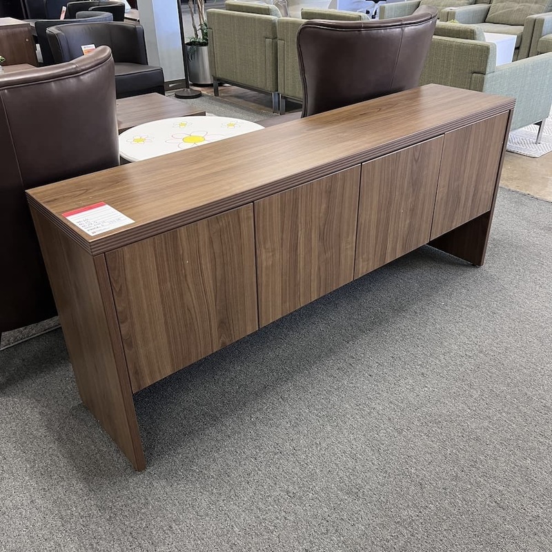 66″ x 15″ Walnut Laminate Credenza Console Office Furniture Liquidations