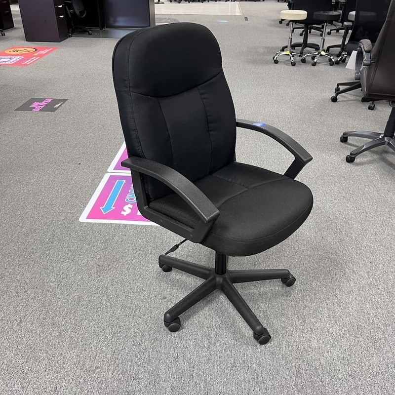 Black Upholstered Medium Back Conference Chair Office Furniture Liquidations