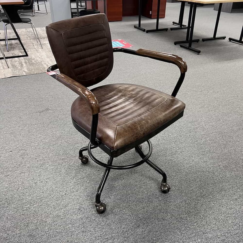 Brown “Foster” Vintage Inspired Office Chair Office Furniture Liquidations