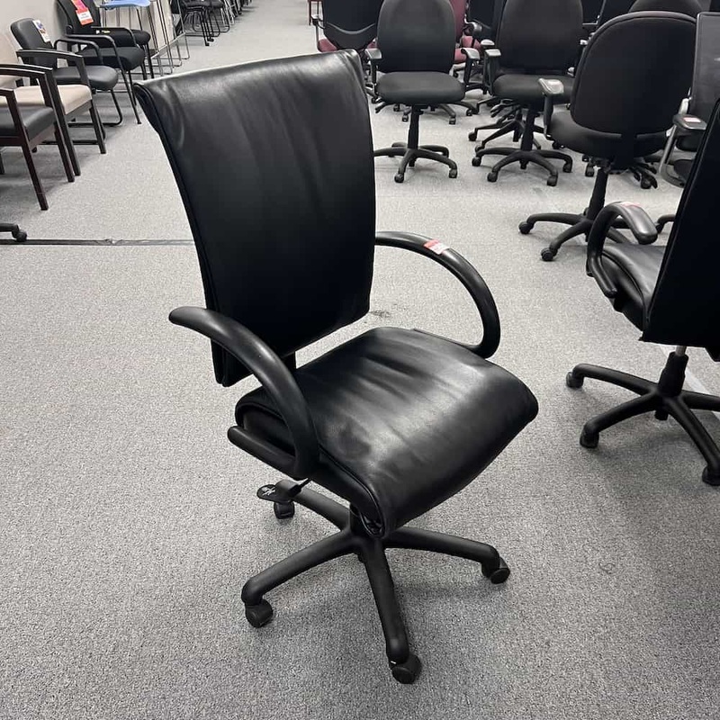 Compel Black Leather Contemporary Conference Chairs Office Furniture Liquidations