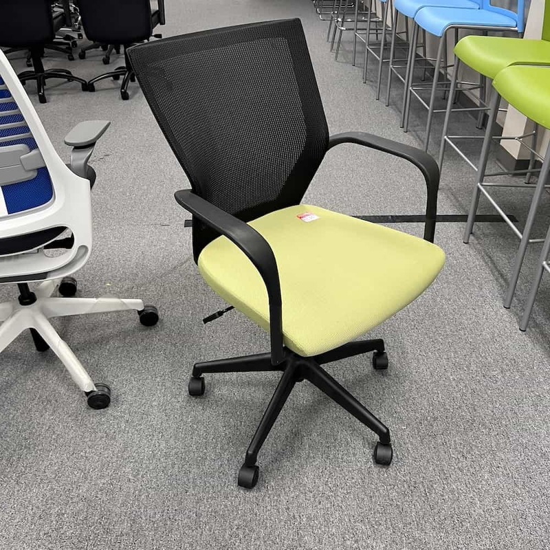 Green and Black Mesh Back Conference Chair