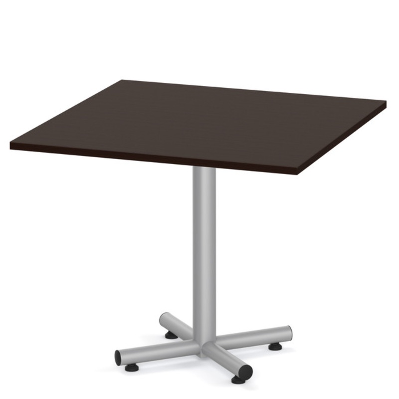 New – 36″ Square Laminate Break Room Table with Metal Cross Base, Various Colors Office Furniture Liquidations