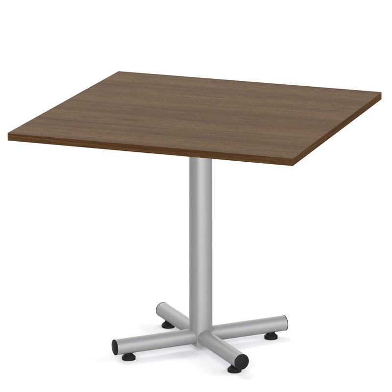 New – 42″ Square Laminate Break Room Table with Metal Cross Base, Various Colors Office Furniture Liquidations
