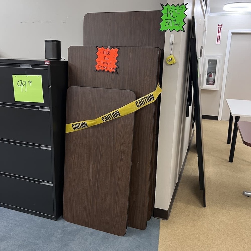 Walnut Laminate Rectangle Folding Table – Various Sizes Office Furniture Liquidations