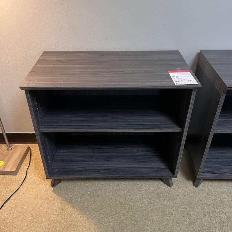 32″ W x 30″ H Coastal Grey Laminate Sienna Bookcase Office Furniture Liquidations