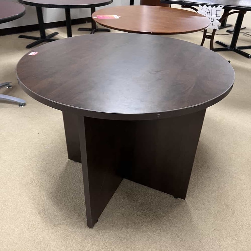 36″ Espresso Round Break Room Table Office Furniture Liquidations
