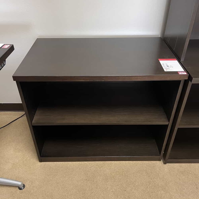 36″ W x 30″ H OFS Espresso Veneer Bookcase Office Furniture Liquidations
