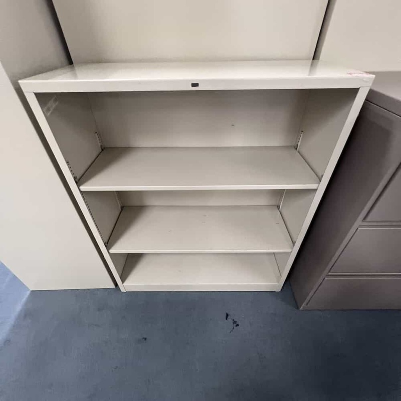 36″ W x 39″ H Hon Beige Metal Bookcase Office Furniture Liquidations