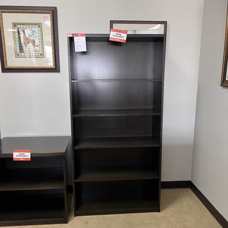 36″ x 73″ H OFS Espresso Veneer Bookcase Office Furniture Liquidations
