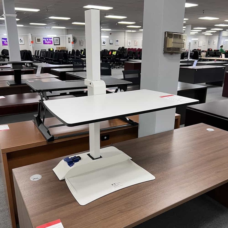 28″ W Safco Soar White Electric Standing Desk Riser Office Furniture Liquidations