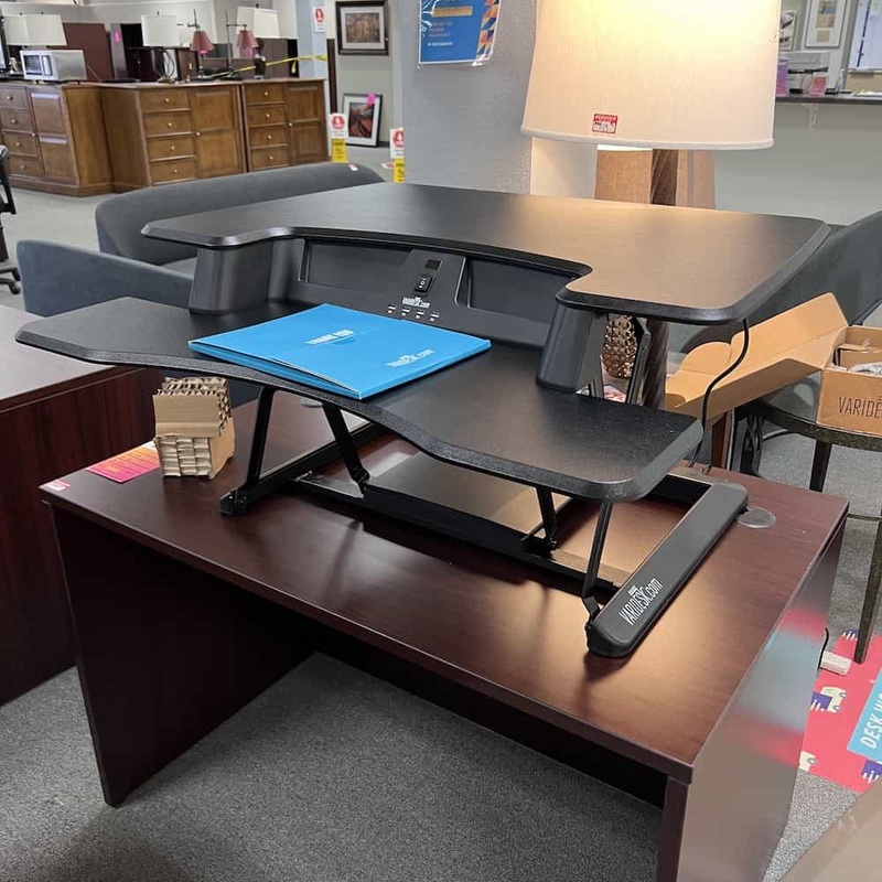 36″ VariDesk Black Electric Desk Riser Office Furniture Liquidations