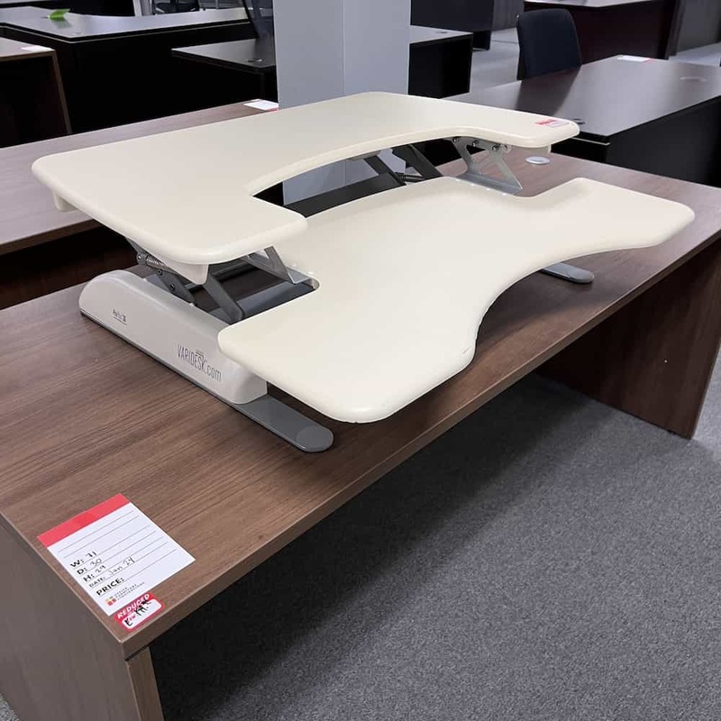 36″ VariDesk Pro Plus 36 White Manual Standing Desk Riser Office Furniture Liquidations