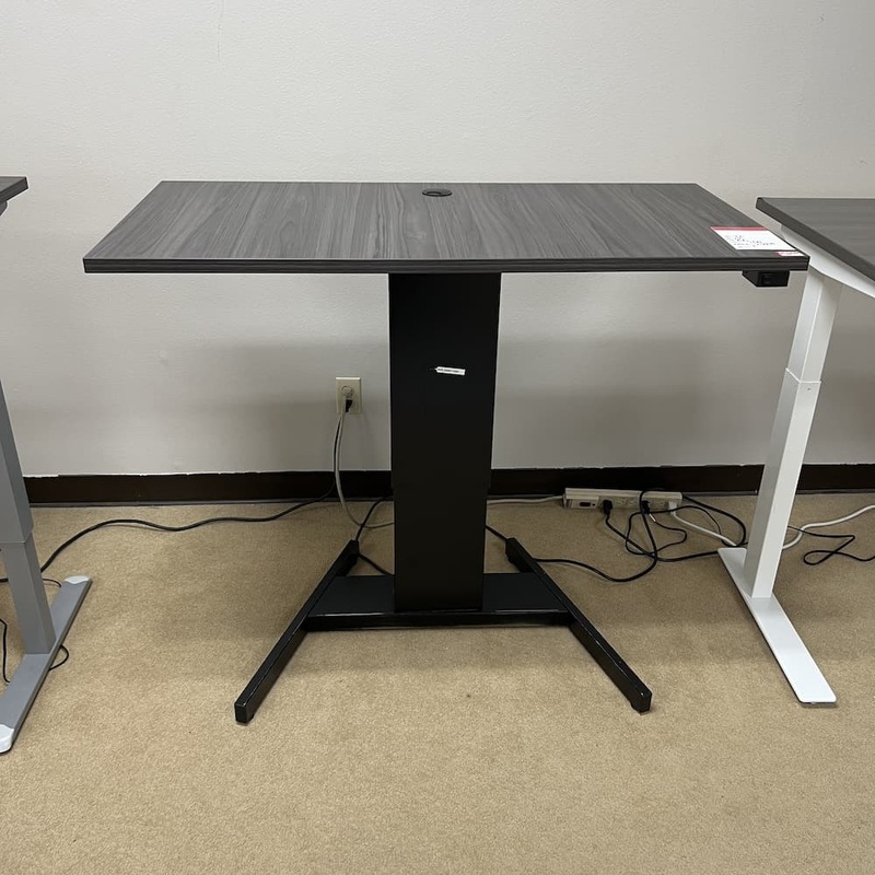 47 x 24″ Mayline Grey and Black Height Adjustable Electric Standing Desk Office Furniture Liquidations