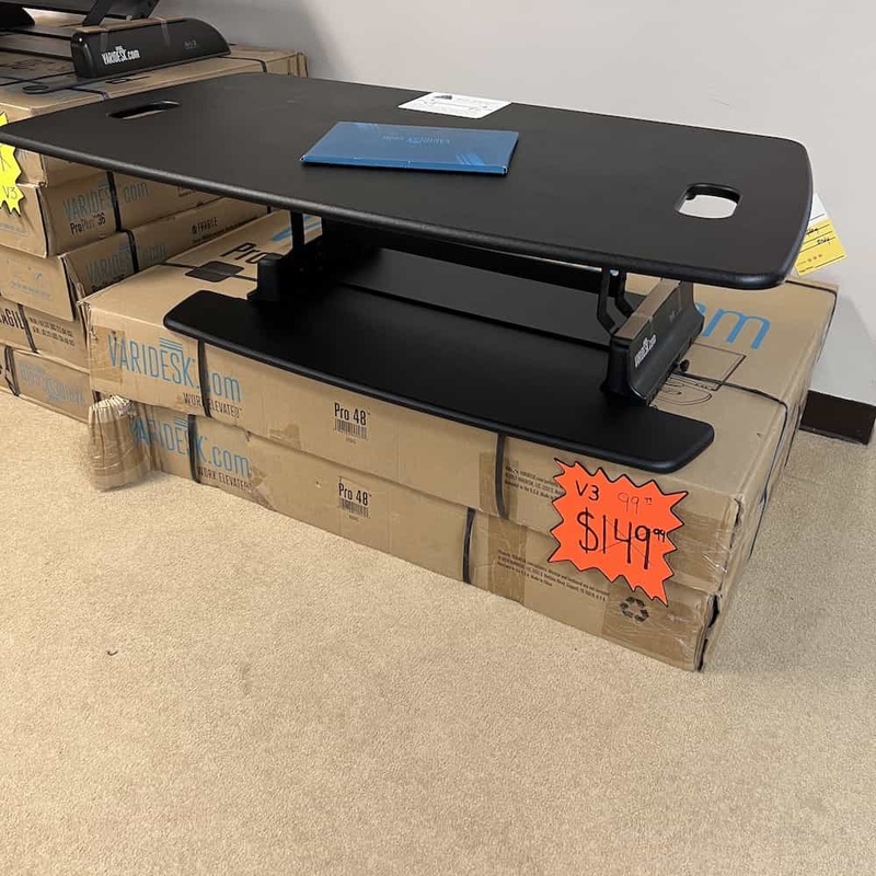48″ VariDesk Black Pro 48 Adjustable Desk Top Riser Office Furniture Liquidations
